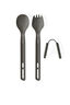 Sea to Summit Frontier Ultralight Cutlery Set — 2 Piece, Anodised Grey, hi-res