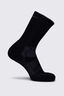 Macpac Merino Crew Sock, Black/Black, hi-res
