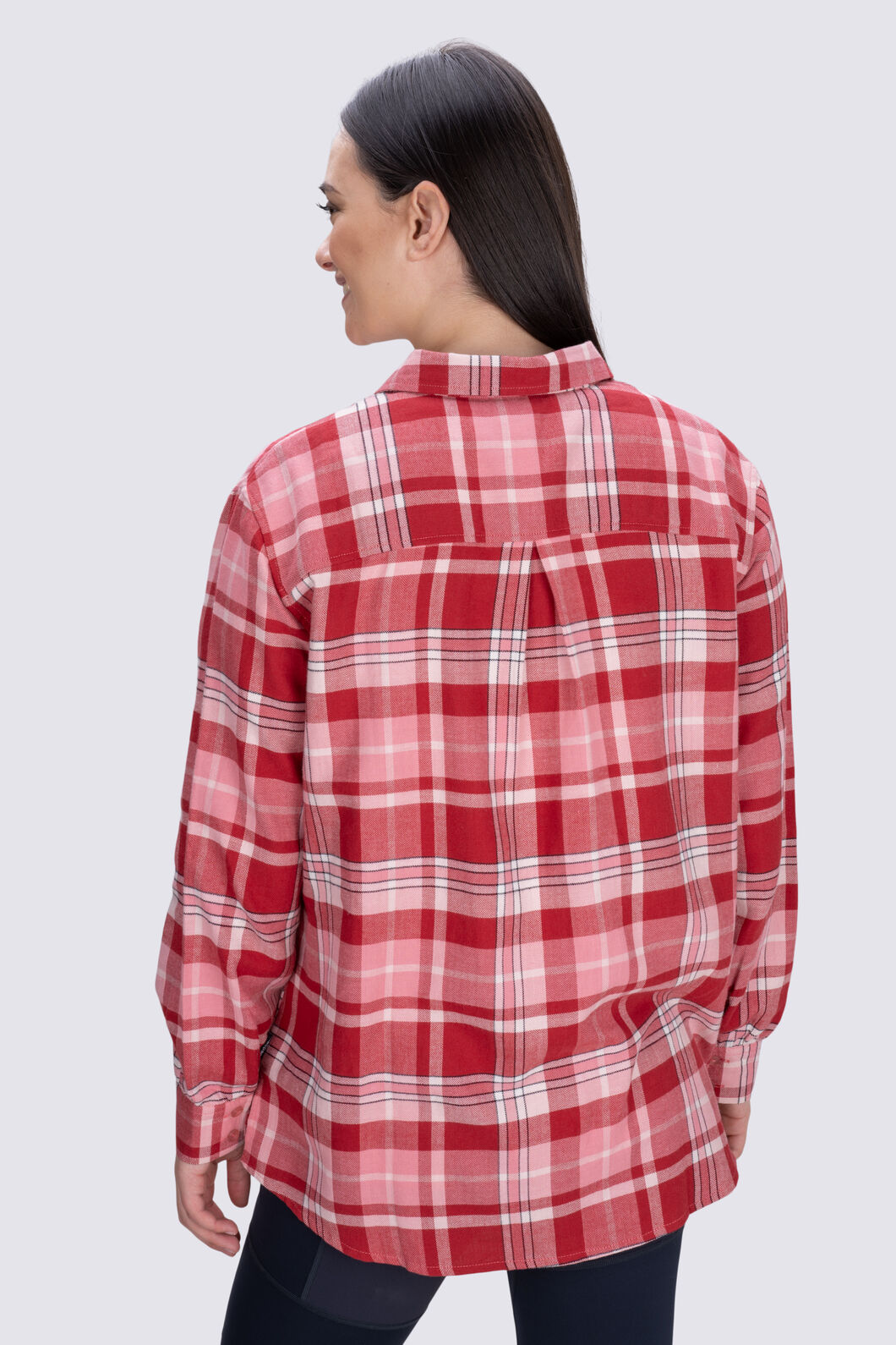 Womens Matching Family Long Sleeve Plaid Flannel Woven Shirt Dress