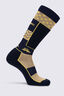 Macpac Tech Ski Sock, Baritone Blue/Maple, hi-res