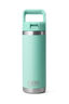 YETI® Rambler® Bottle with Straw Cap — 18 oz, SEAFOAM, hi-res