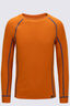 Macpac Kids' Geothermal Long Sleeve Top, Marmalade, hi-res