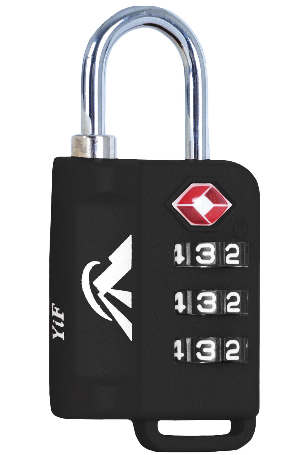 TSA-Approved Metal Combination Padlock 3-Digit Black