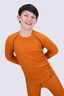 Macpac Kids' Geothermal Long Sleeve Top, Marmalade, hi-res