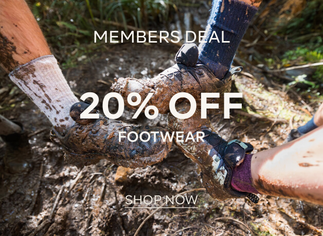 MEMBERS DEAL 20% OFF FOOTWEAR - SHOP NOW