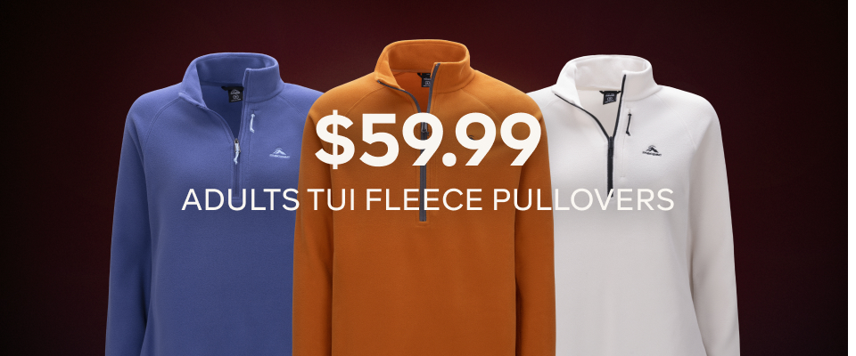 $59.99 Adults Tui Fleece Pullovers