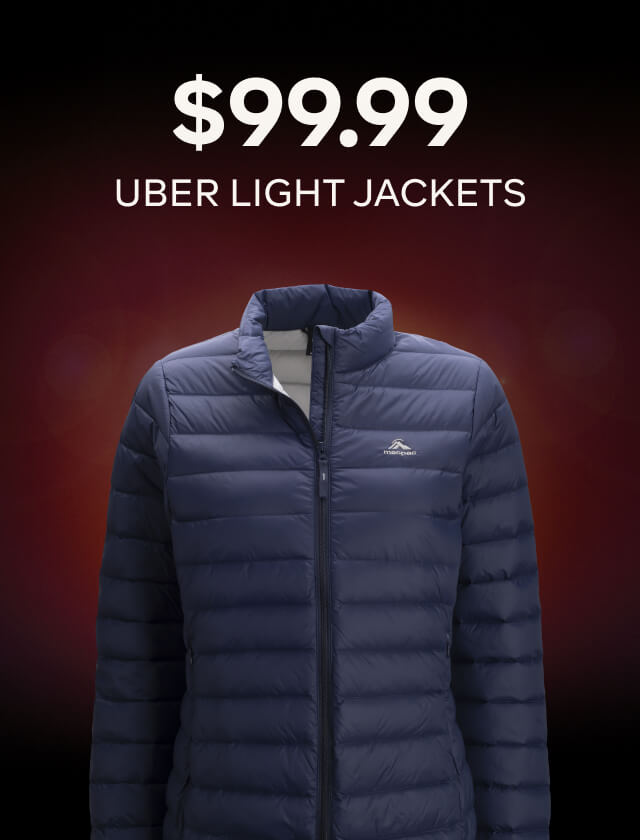 1/2 PRICE UBER LIGHT JACKETS