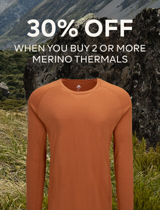 30% OFF WHEN YOU BUY 2 OR MORE MERINO THERMALS