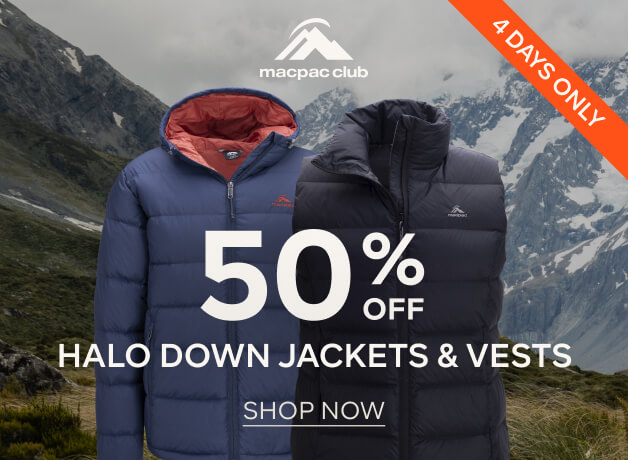 MEMBERS DEAL 50% OFF HALO DOWN JACKETS AND VESTS - SHOP NOW