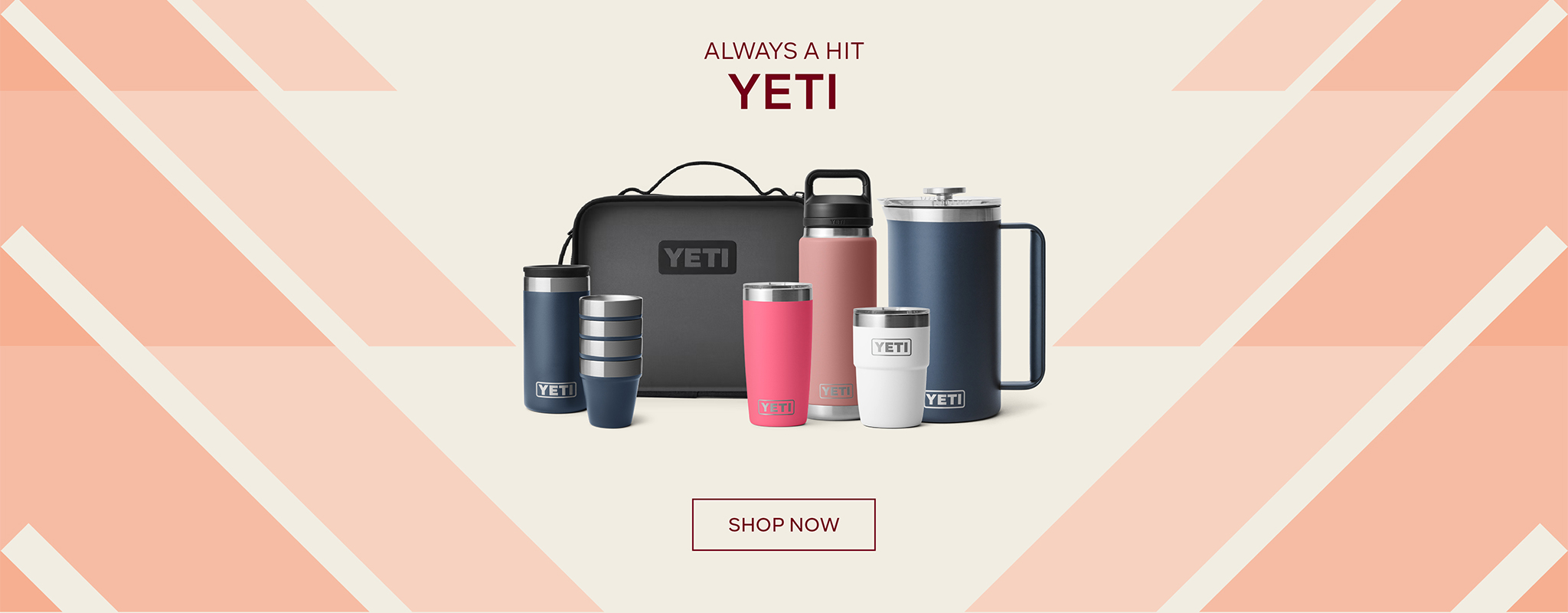 ALWAYS A HIT, YETI - SHOP NOW - Range of different colours and sizes of yeti drinkware