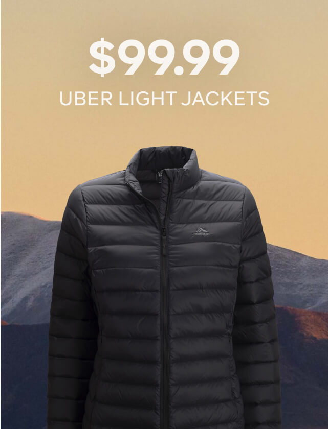 $99.99 Uber Light Jackets