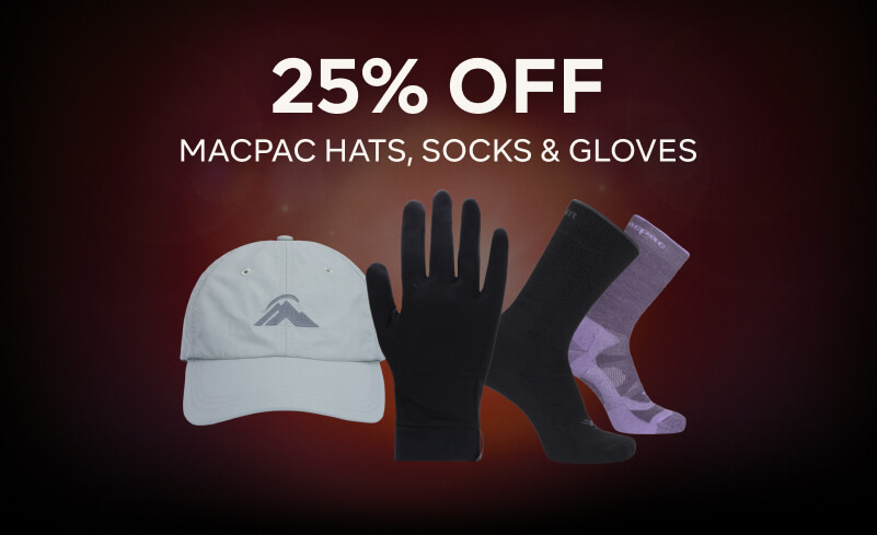  25% OFF MACPAC HATS, SOCKS & GLOVES