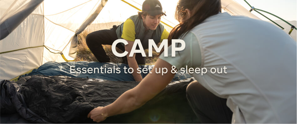 CAMP - ESSENTIALS TO SET UP & SLEEP OUT