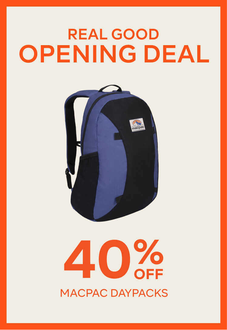 40% OFF macpac daypacks.