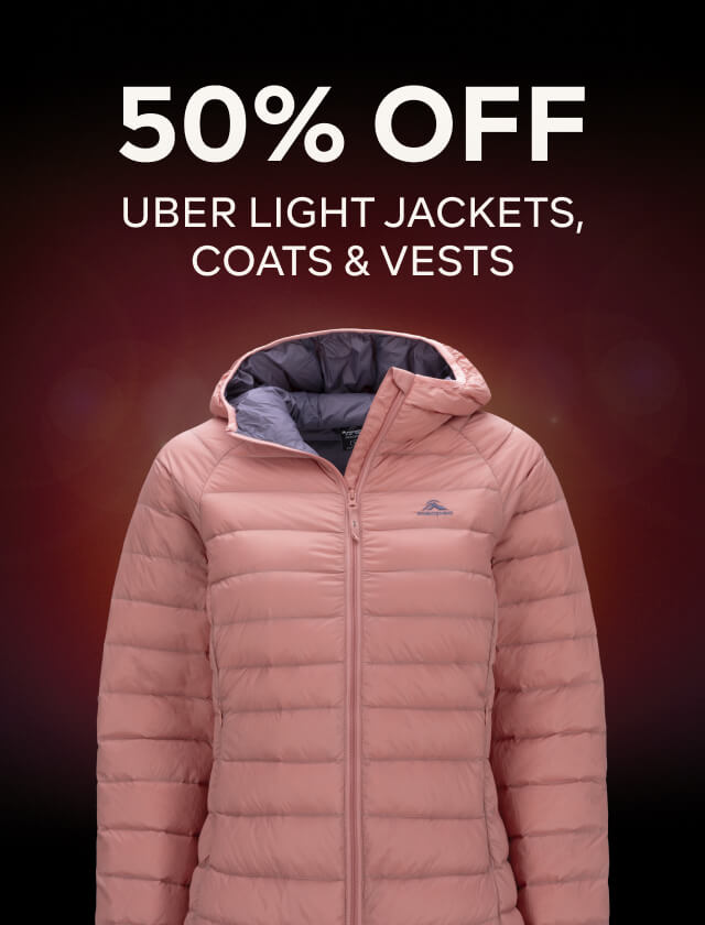 50% OFF UBER LIGHT JACKETS, COATS & VESTS